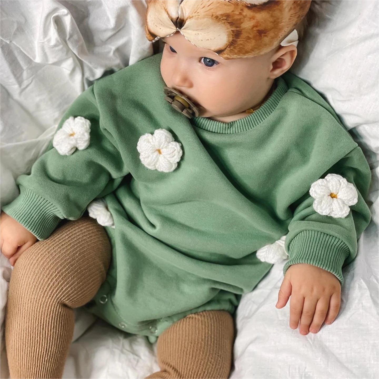 Beautiful Cloud and Flower Romper