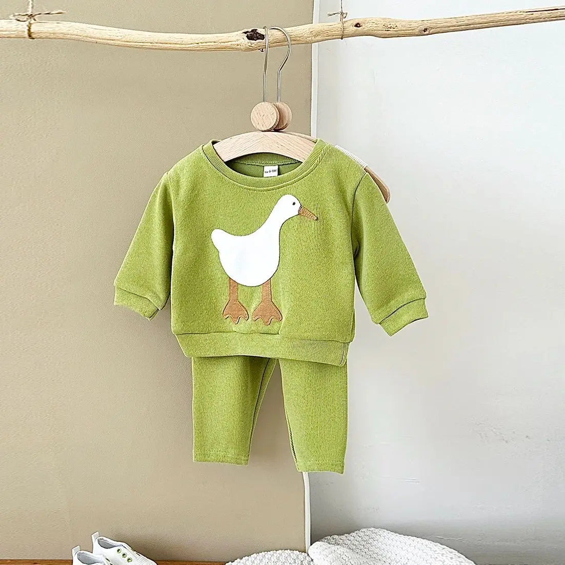 Oversized Animal Pattern Pullover Set