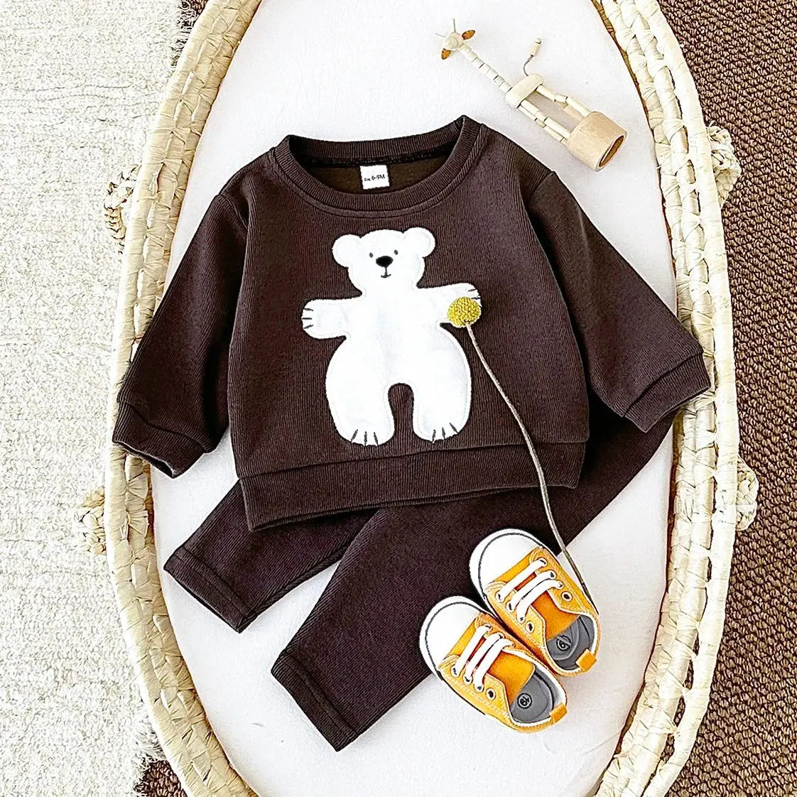Oversized Animal Pattern Pullover Set
